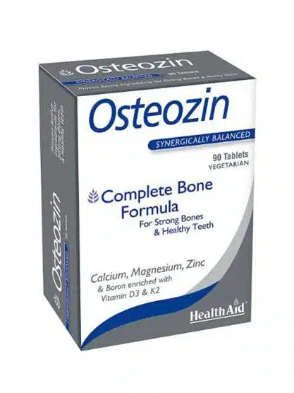 HealthAid Osteozin Tablets bottle - A comprehensive blend of nutrients for strong bones, joints, and overall bone health.