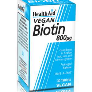 Biotin 800µg - 30 Tablets HealthAid