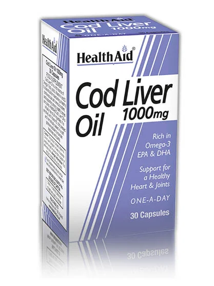 Cod Liver Oil 1000mg (Vit A,D,E,EPA/DHA) 30 Capsules