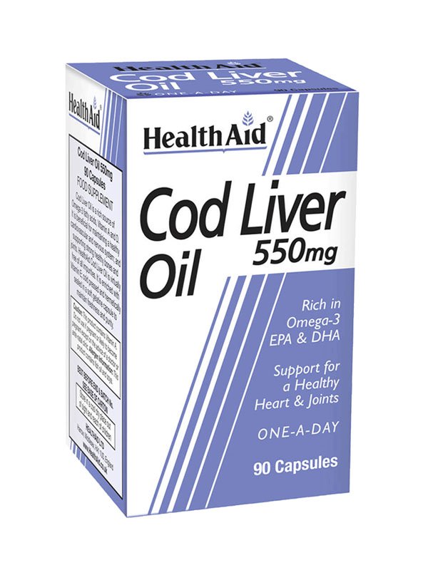 Cod Liver Oil 550mg (Vit A,D,E,EPA/DHA) 60 Capsules