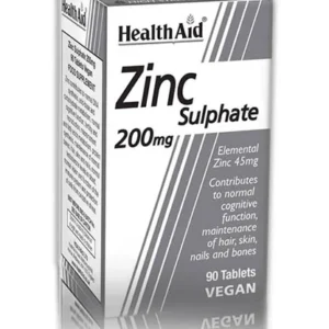 HealthAid Zinc Sulphate 200mg (45mg elemental Zinc)